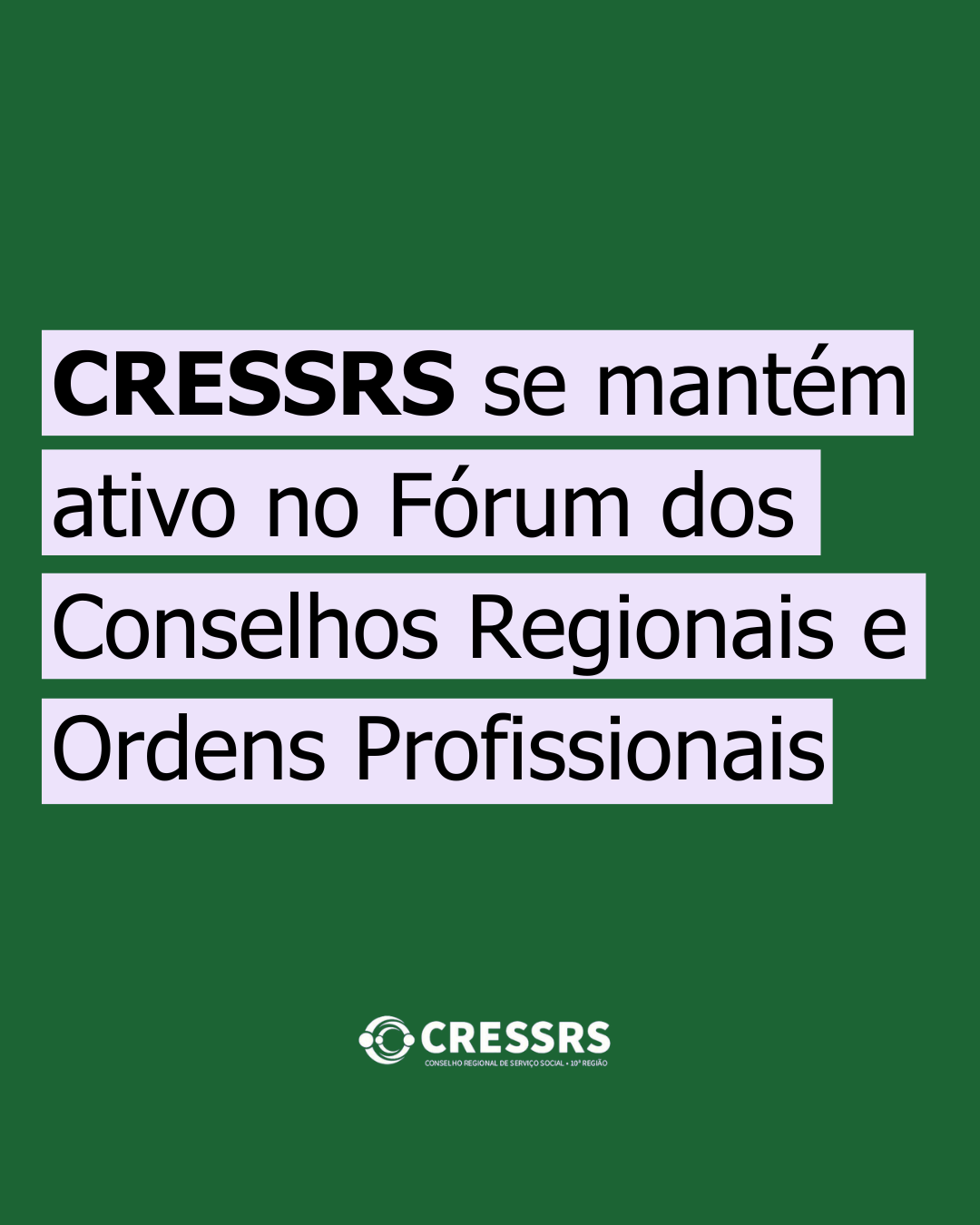 🎙️ - Conselho Regional de Serviço Social - CRESS 10ª Região